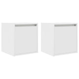 Wall-Mounted Bedside Cabinets 2 pcs White 38x34x40 cm 861230