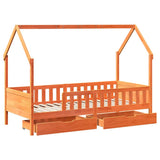 Kids Bed Frame with Drawers without Mattress 90x190 cm Single Solid Wood 3302040