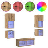 TV Wall Units 8 pcs Artisan Oak Engineered Wood 3402921