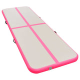 Inflatable Gymnastics Mat with Pump 800x100x10 cm PVC Pink 91927