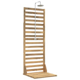 Outdoor Shower 205.5 cm Solid Acacia Wood and Stainless Steel 903119