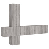 5 Piece TV Wall Units Grey Sonoma Engineered Wood 3216462