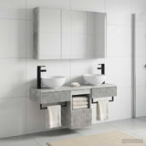 Bathroom Cabinet Set 4 pcs Concrete Grey Engineered Wood 3406266