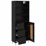 Highboard with Drawer 2 pcs Black Oak Engineered Wood 3416107