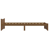 Bed Frame without Mattress Honey Brown Solid Wood 75x190 cm Small Single 815007