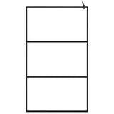 Shower walls Black 115 x 195 cm Glass and Aluminium 149151