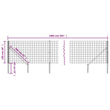 Wire Mesh Fence with Spike Anchors Green 1x10 m 154129