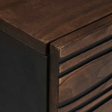 Coffee Table Brown and Black 80 x 50 x 40 cm Solid Acacia wood 4018013