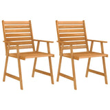 ZNTS 3 Piece Garden Dining Set Solid Acacia Wood 3057842