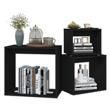 Nesting Tables 3 pcs Black Engineered Wood 808577