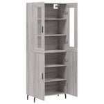 Highboard Grey Sonoma 69.5x34x180 cm Engineered Wood 3198231