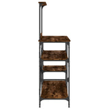Baker's Rack Smoked Oak 90x40x132 cm Engineered Wood and Metal 845418