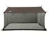 Camping Tarp with Mesh Walls Brown Grey 340 x 260 x 220 cm 42029007