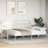 Daybed Frame White 100 x 190 cm Powder-Coated Steel 42002653