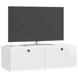 Wall-Mounted TV Cabinet High Gloss White 98 x 41 x 30 cm 898019