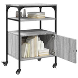 Printer Stand 3-Tier Grey Sonoma 50x40x76 cm Engineered Wood 842294