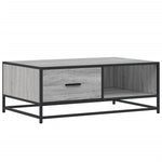 ZNTS Coffee Table Grey Sonoma 90x57x35 cm Engineered Wood and Metal 848757