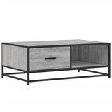 ZNTS Coffee Table Grey Sonoma 90x57x35 cm Engineered Wood and Metal 848757