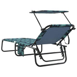 Folding Sun Lounger 2 pcs Multicolour 190 x 57 x 81 cm Oxford 42003139