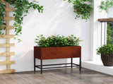 Raised Garden Planter Rusty 60 x 26 x 45 cm Weathering Steel 865889