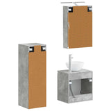Bathroom Furniture Set 4 pcs Concrete Grey 3407418