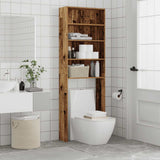 Washing Machine Cabinet Old Wood 64x24x190 cm 856643