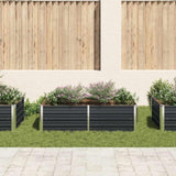 Raised Garden Bed 160x80x45 cm Galvanised Steel Anthracite 47013
