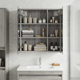 Bathroom Mirror Cabinet Grey Sonoma 60 x 14.5 x 70 cm 889060