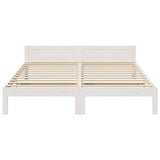 Bed Frame without Mattress White 160x200 cm Solid Wood Pine 859230
