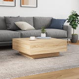 ZNTS Coffee Table Sonoma Oak 80x80x31 cm Engineered Wood 836583