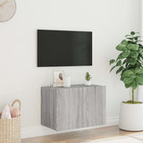 TV Wall Cabinet with LED Lights Grey Sonoma 60x35x41 cm 837312