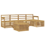 Outdoor Sofa Set 6 pcs White 59 x 59 x 37 cm Solid Acacia Wood 3391699