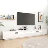 TV Cabinet with LED Lights White 300x35x40 cm 3081924