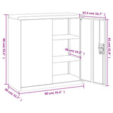 File Cabinet Anthracite 90x40x90 cm Steel 339731