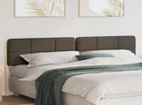 Upholstered Headboard Brown and Taupe 180 cm Solid Pine Wood 880111