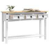 End Table Corona White 114 x 34.5 x 73 cm Solid Pine Wood 42021195