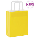 ZNTS Paper Bags 250 pcs with Handles Yellow 18x8x22 cm 4102006
