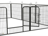 12 Panels Heavy Duty Puppy Playpen, for Small Dogs, Indoor and Outdoor Use - Silver T3398P349726