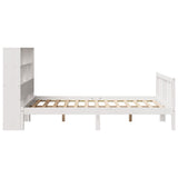 Bookcase Bed without Mattress White 120x190 cm Small Double Solid Wood Pine 3321693