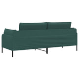 3-Seater Sofa Dark Green 222 x 81 x 89 cm Fabric 42048634