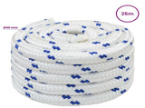 Multipurpose Utility Rope 40 mm 25 m White and Blue PP 3472743