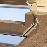 Chicken Treadle Feeder Silver 50 x 40 x 29 cm Galvanised Steel 874701