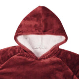 Blanket Hoodie Bordeaux Red M Fleece and Flannel 42017209