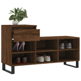 Shoe Cabinet Brown Oak 102x36x60 cm Engineered Wood 831379