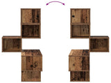 Wall Corner Shelf Old Wood 48 x 48 x 120 cm Engineered Wood 8012234