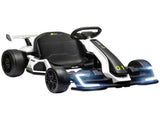 24V Electric Go Kart for Kids with Adjustable Seat for 6-12 Years, White T3398P422374