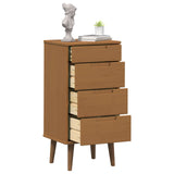 Chest of Drawers MOLDE Caramel 40 x 35 x 82 cm Solid Pine Wood 42020934