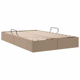 Storage Bed with Mattress Cappucino 120 x 190 cm Faux leather 3369940