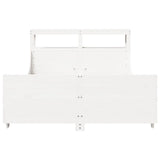 Bed Frame without Mattress White 150x200 cm King Size Solid Wood Pine 3306457