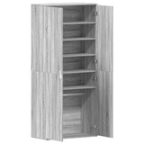 Shoe Cabinet with Door Grey 80 x 39 x 180 cm Engineered wood 3333871
